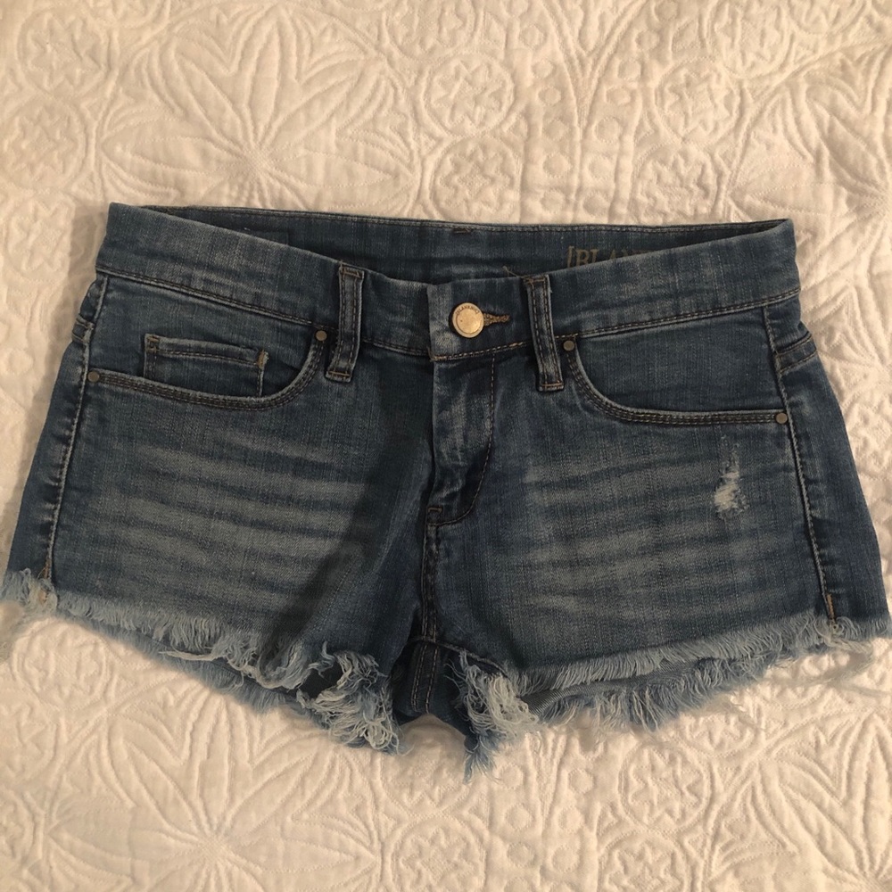 Blank NYC Low-rise Distressed Denim Shorts